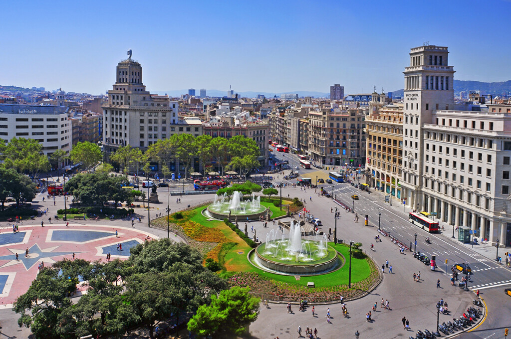 Plaza Cataluña en Barcelona
